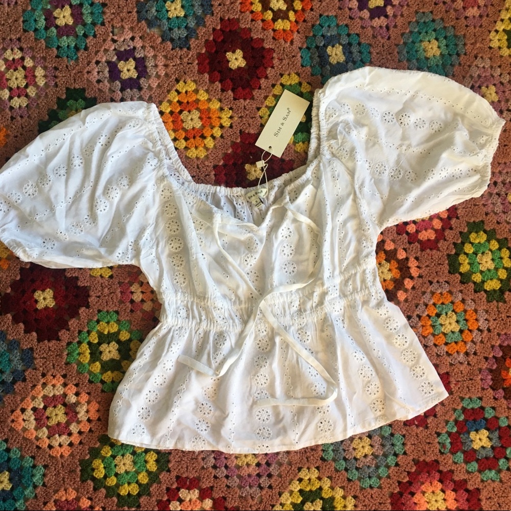 Eyelet Boho Blouse